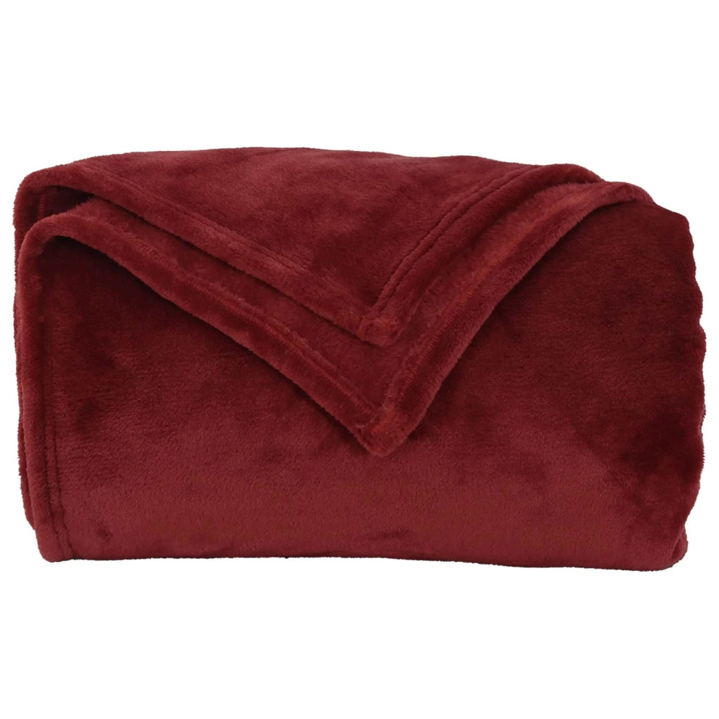 Coperte da Pile 6 pz Rosso Bordeaux 150 x 200 cm Panno