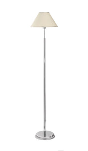 Lampada da terra minimal cromata paralume ecru E27 15W Jupiter