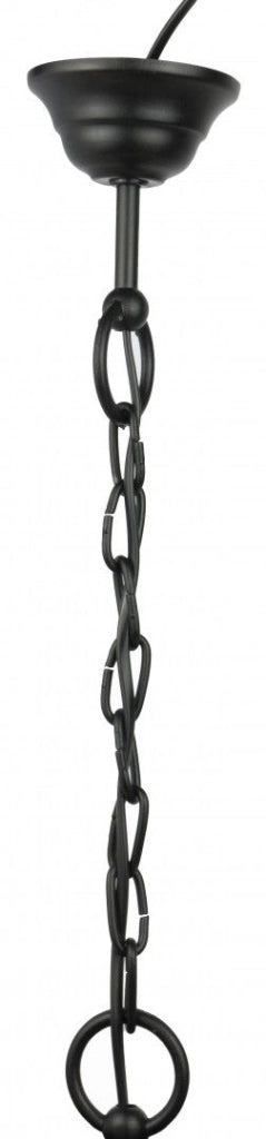 Lampada sospensione esterna sfera 25cm nera E27 IP43