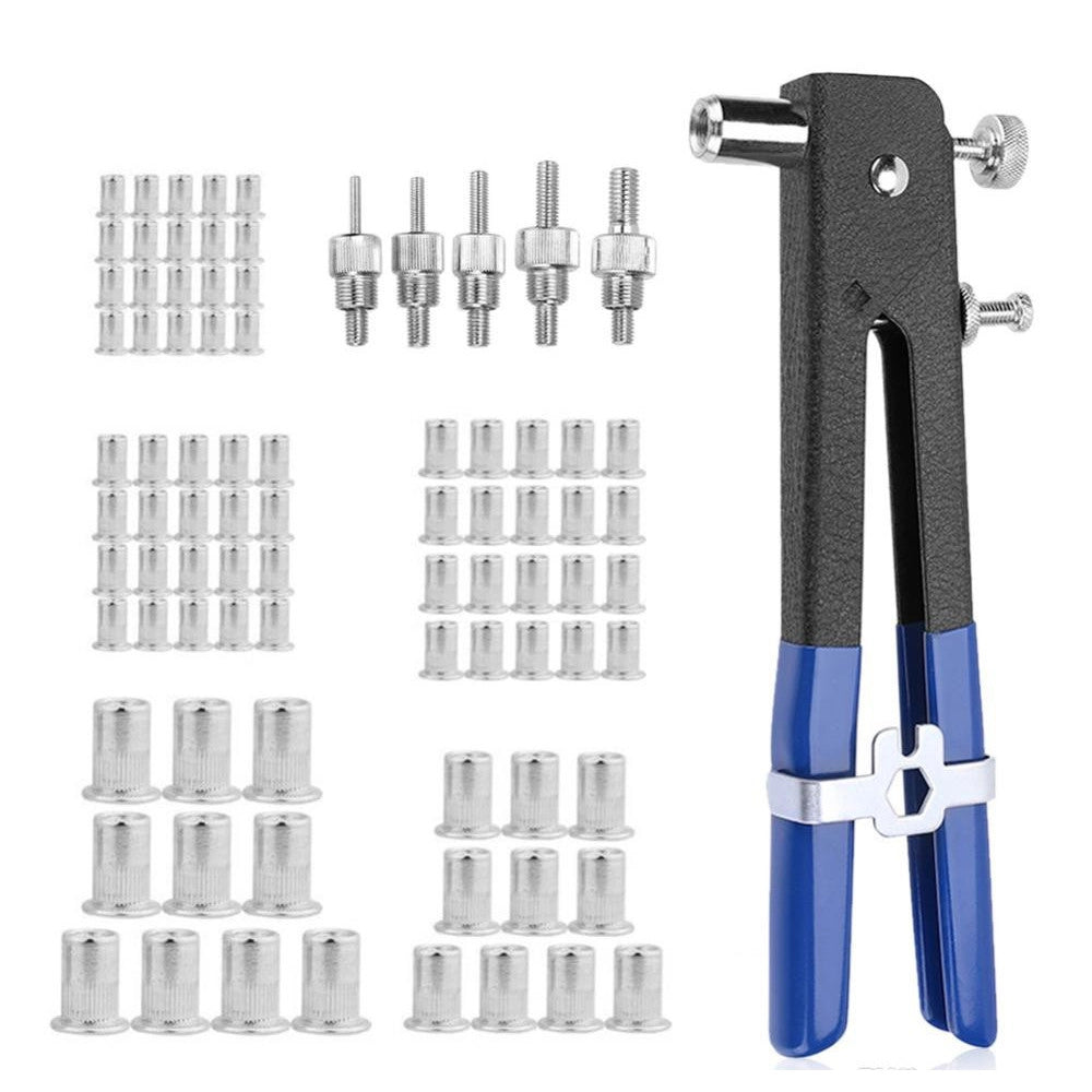 Trade Shop - Kit 86 Pz Rivettatrice Per Inserti Rivetti Filettati Filetti M3 M4 M5 M6 M8 -