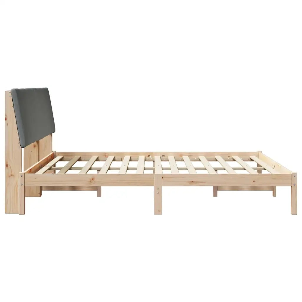 Struttura del Letto marrone e grigio scuro 200 x 200 cm