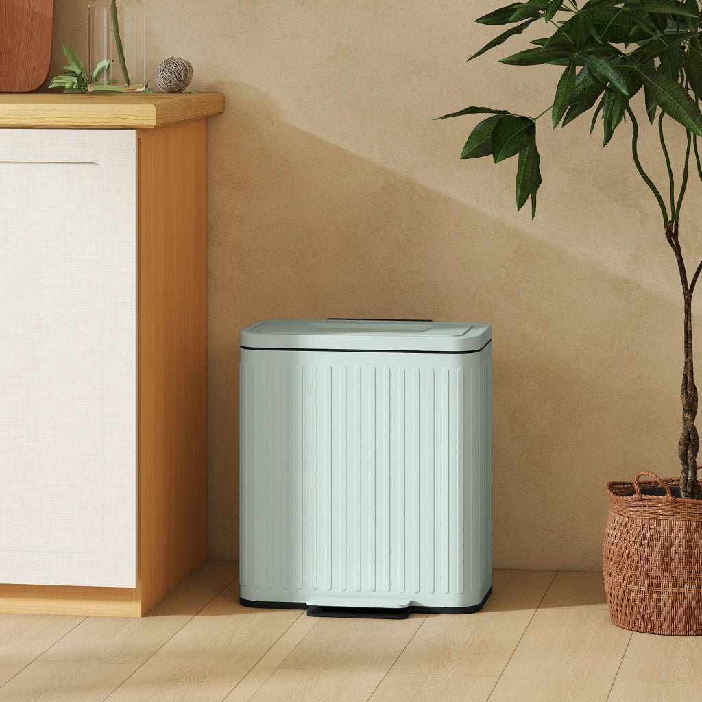 Cestino per la raccolta differenziata 2x20L ¨C Minimal ¨C Verde