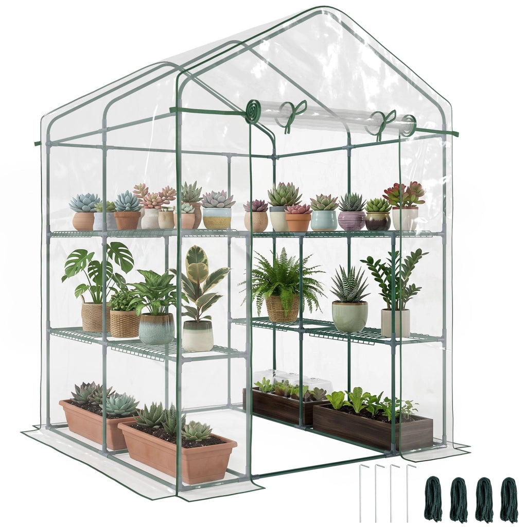 Serra da Giardino in PVC con Scaffali ¨C Minimal ¨C 143x143x195 cm