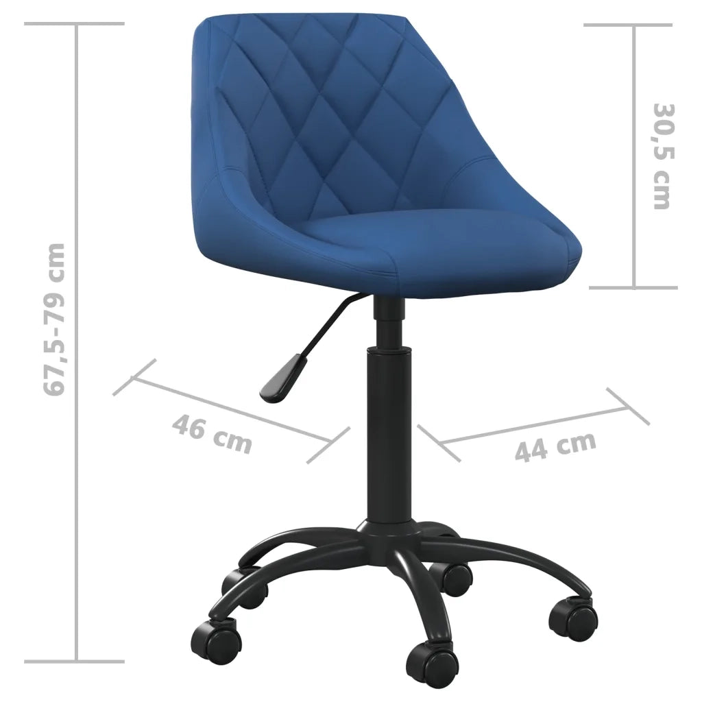Sedia da Pranzo Blu in Velluto 335364