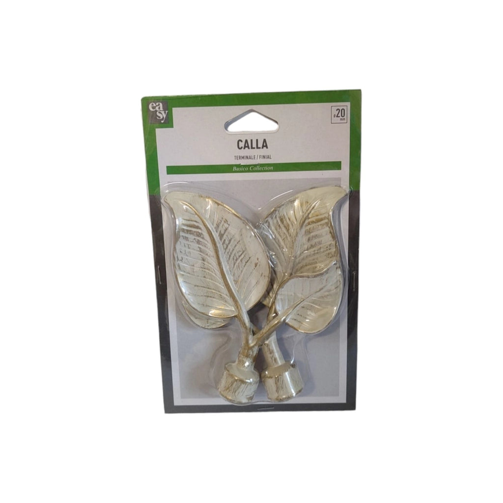 TERMINALE CALLA DIAM. 20 MM AVORIO ORO