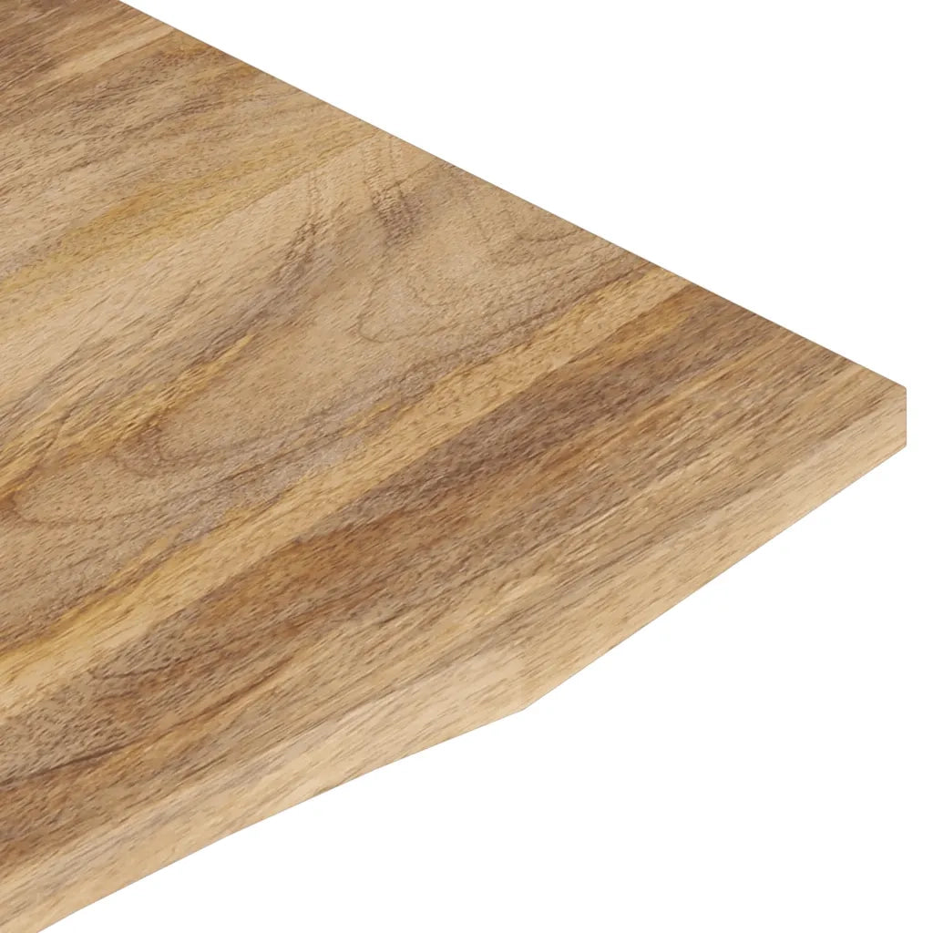 Piano Scrivania con Curva-Piano Tavolo-Top della scrivania 120x50x2,5cm Massello Grezzo di Mango