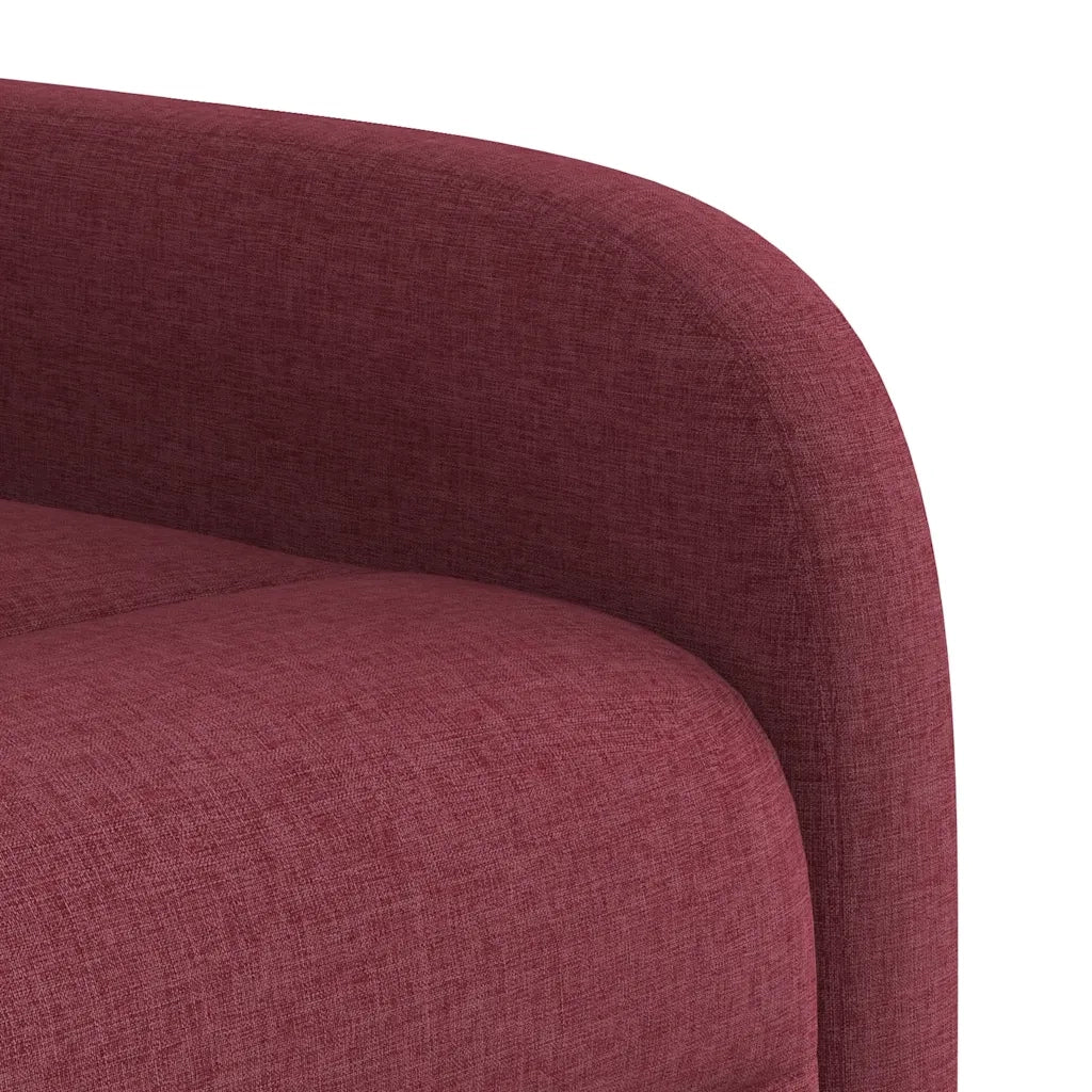 Poltrona Reclinabile in Tessuto Rosso Vino 4015525