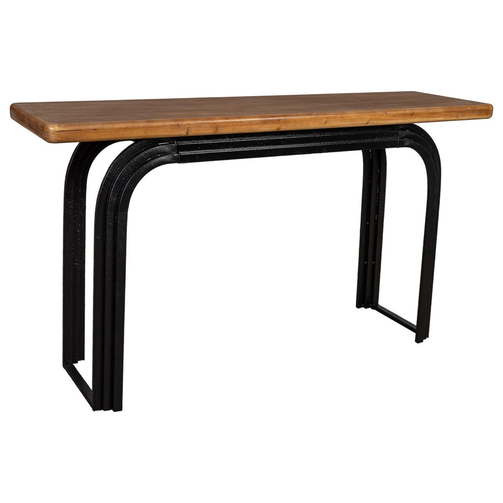 Mobile da ingresso in legno nero 140x40x78h cm