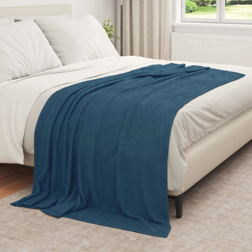 Coperte da Pile 6 pcs Blu navy 210 x 140 cm Panno 42017146