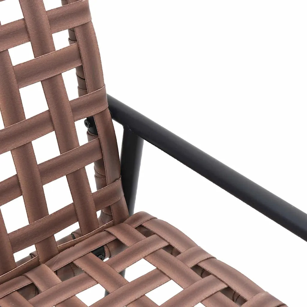 Set da Pranzo per Giardino 4 pcs Marrone polyrattan 42004145