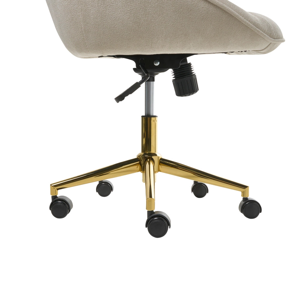 Sedia da ufficio in velluto beige chiaro Arredamento da ufficio elegante