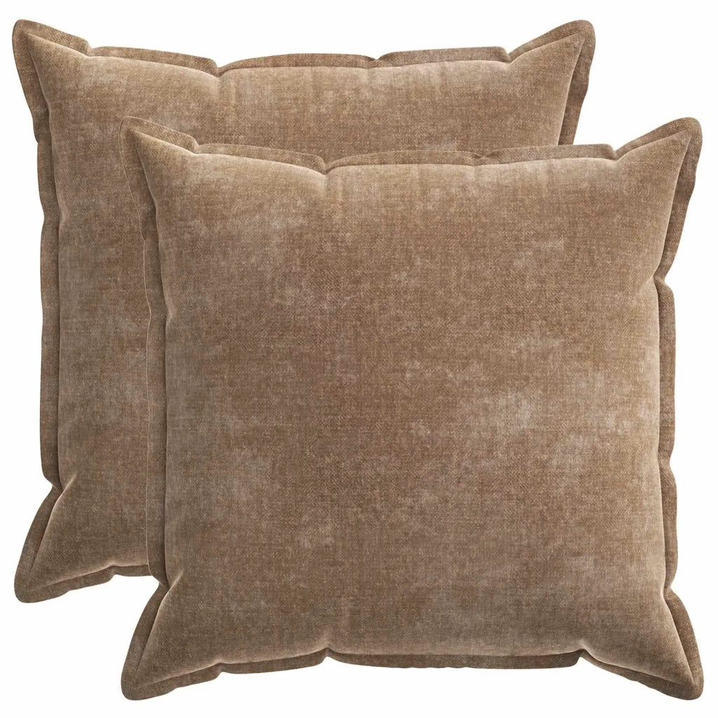 Federa 2 pz HOUTEN Marrone 60 x 60 cm Tessuto Chenille 920769
