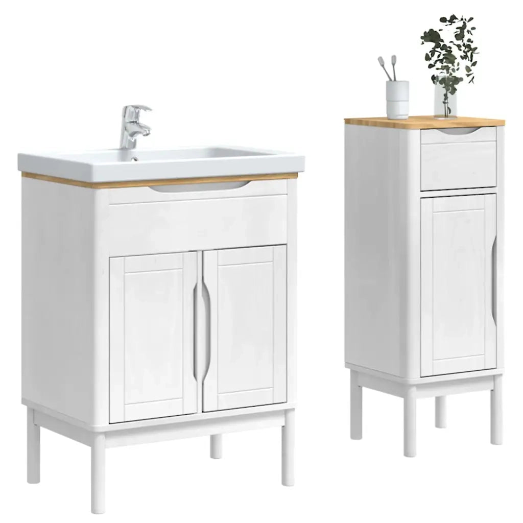 Set di mobili per il bagno con cassetto FLORO 2 pcs Bianco