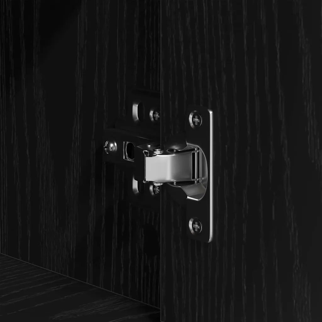 Credenza Rovere Nero 80 x 33 x 150 cm Legno multistrato 3333080