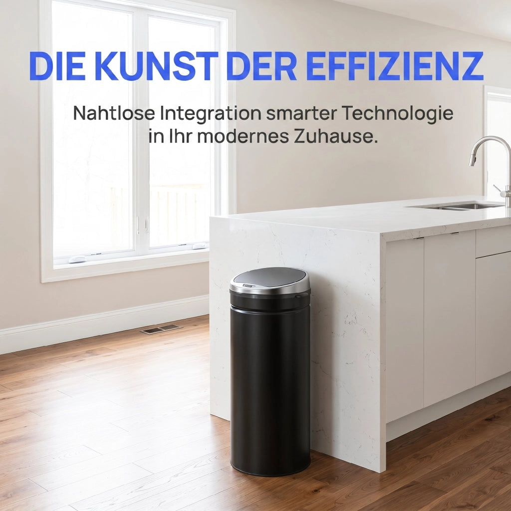 Cestino Sensorizzato 50L ¨C Minimal ¨C Acciaio Inox, Infrarosso, Automatico