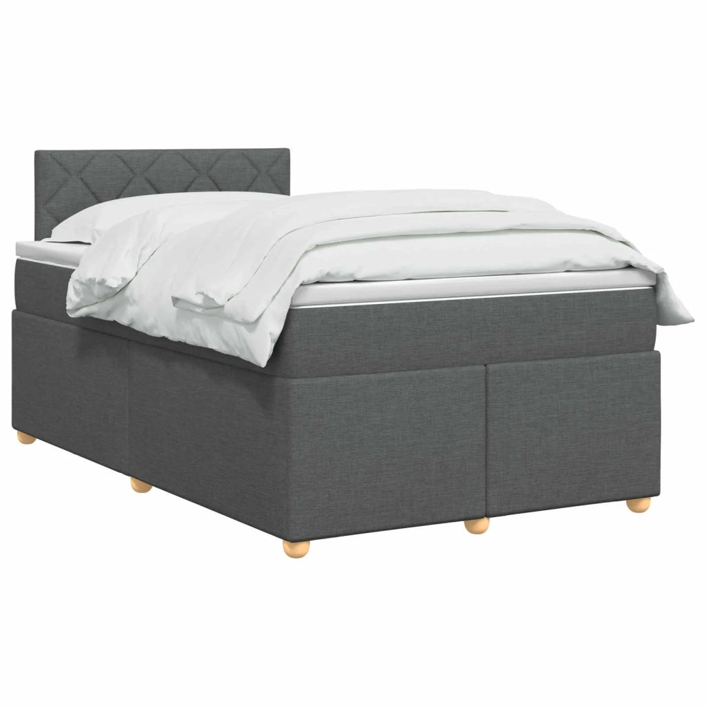 Letto box spring con materasso Grigio Scuro 120 x 190 cm 3452381