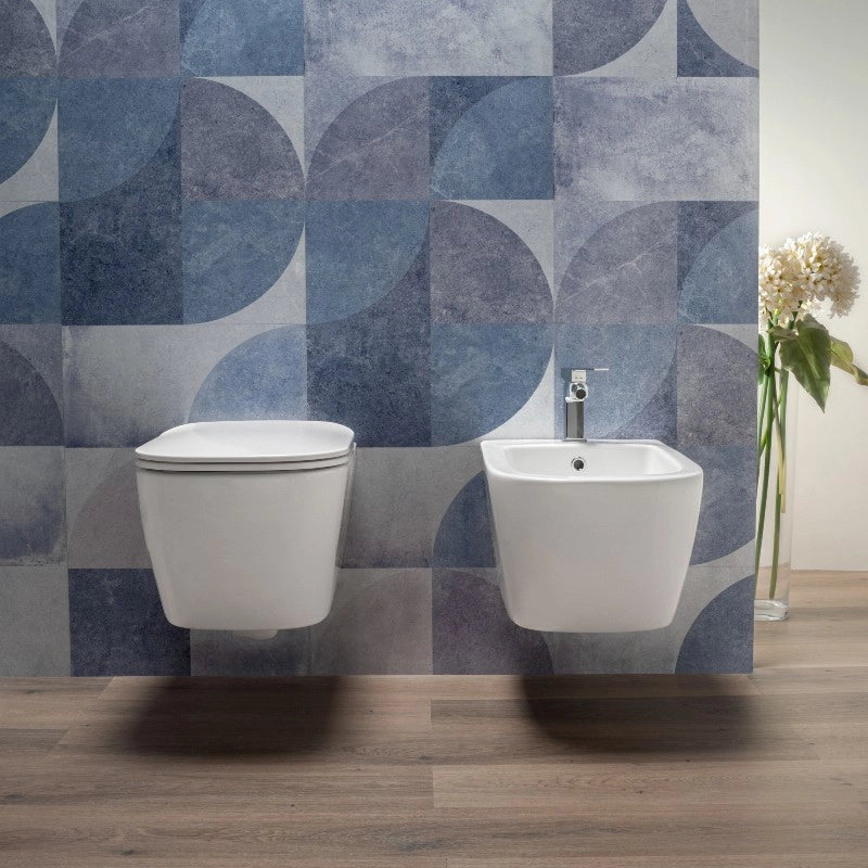 Sanitari Sospesi Wc senza Brida con Sedile ammortizzato soft clo