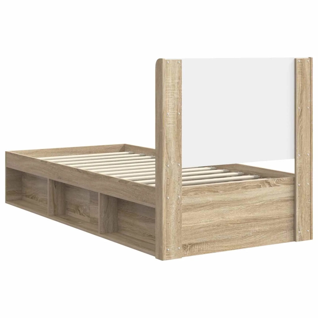 Letto da camera | Struttura del letto con stoccaggio e testata 3 pcs