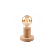 LAMPADA DA TAVOLO LEGNO E27 BASE CILINDRICA DESIGN MINIMAL MODERNO TD-324