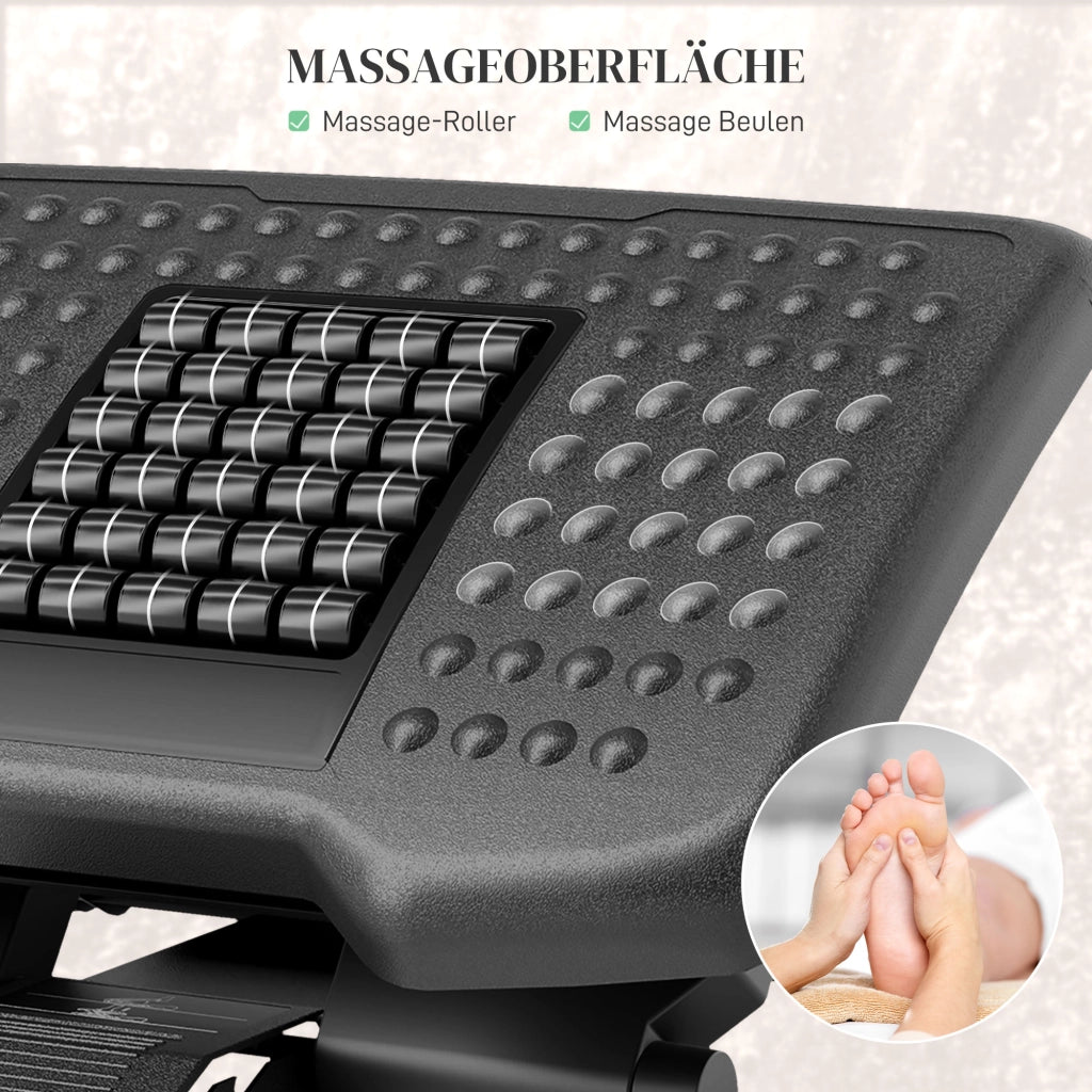 Poggiapiedi Massaggiante Elettrico Ergonomico ¨C Minimal ¨C Grigio Scuro 46x35 cm