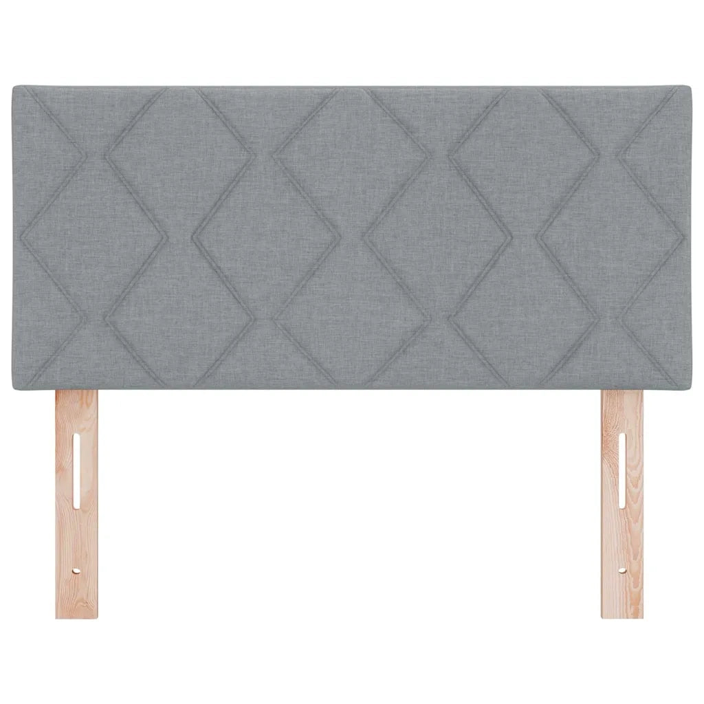 Testiera con luci a strisce a LED-Testata Grigio chiaro 100 cm Tessuto