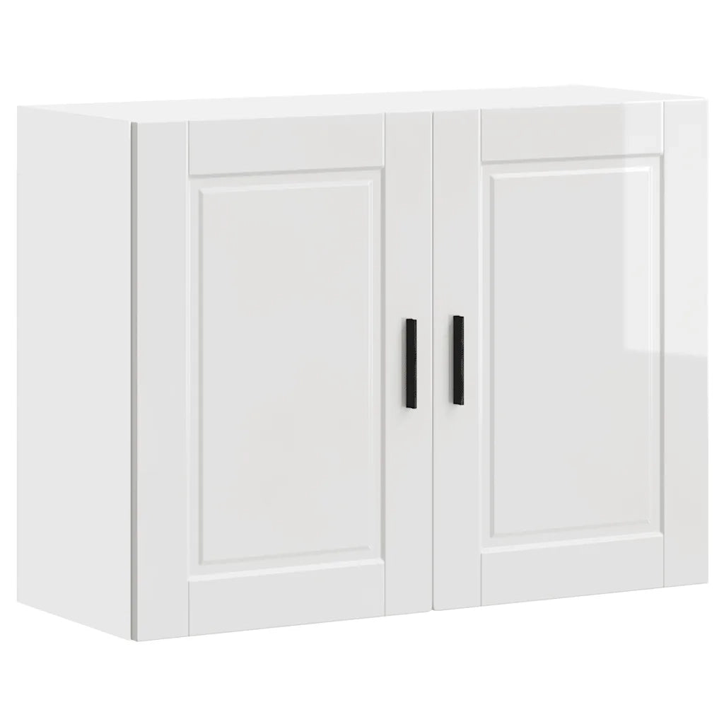 Pensile da Cucina Porto Bianco Lucido in Legno Multistrato 854069