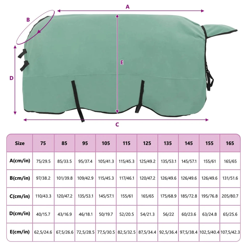 Coperta per Cavalli Verde speciale 155 cm Poliestere CFW5403255