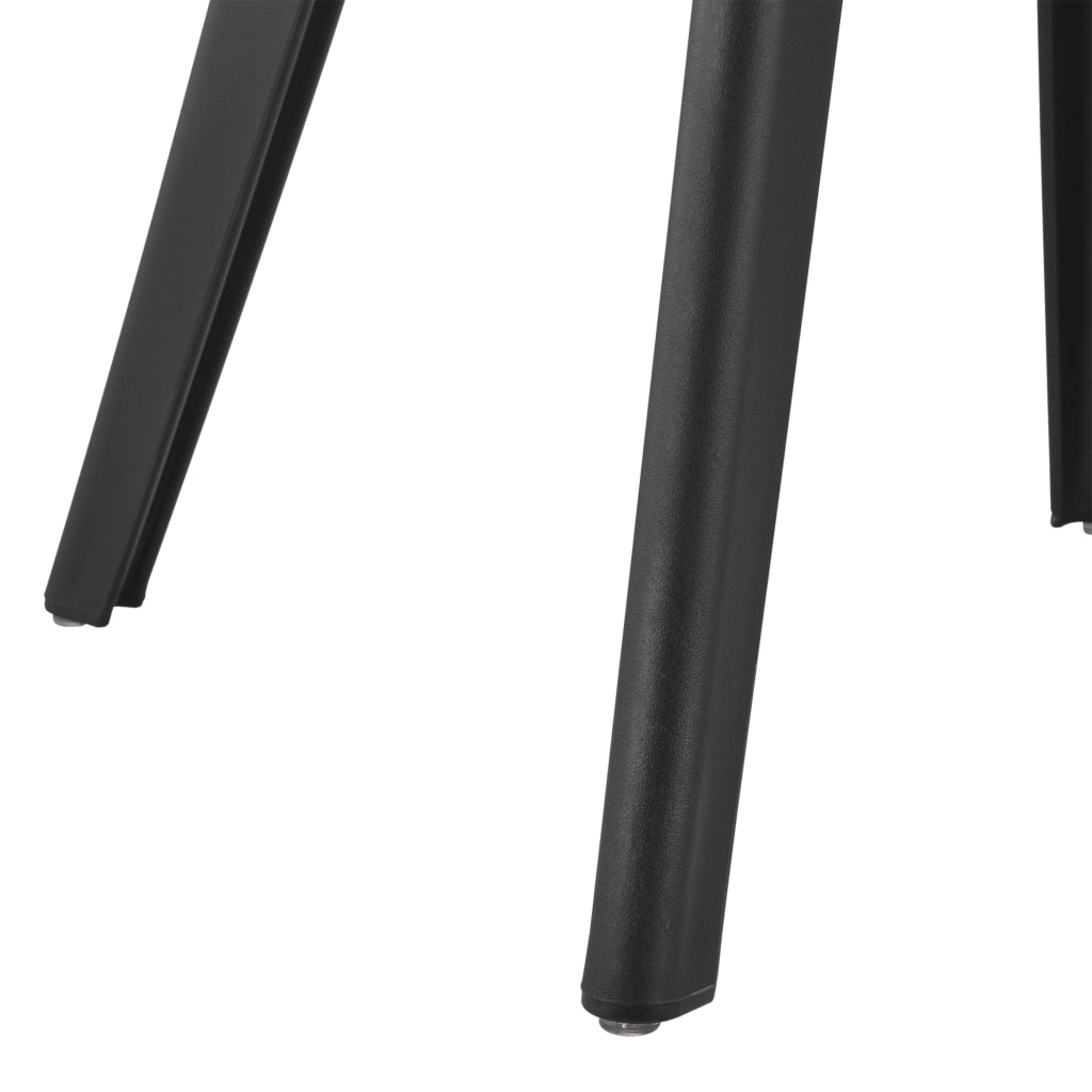 [en.casa] Sedie per Sala da Pranzo Design 83 x 54 x 48 cm Set di 4 Pezzi Plastica Grigio/Nero