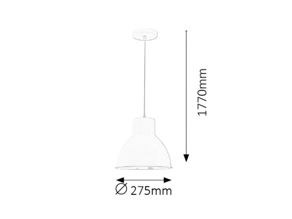 Suspensione industriale Rabalux Derek E27 60W antracite