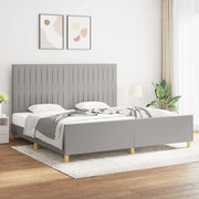 Giroletto senza Materasso Grigio Chiaro 200x200 cm Tessuto