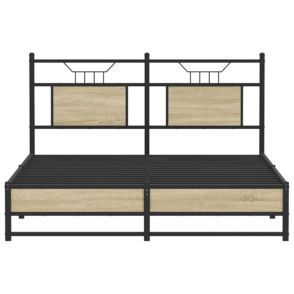 Giroletto senza Materasso-Struttura Letto Rovere Sonoma 140x190cm in Truciolato 756756