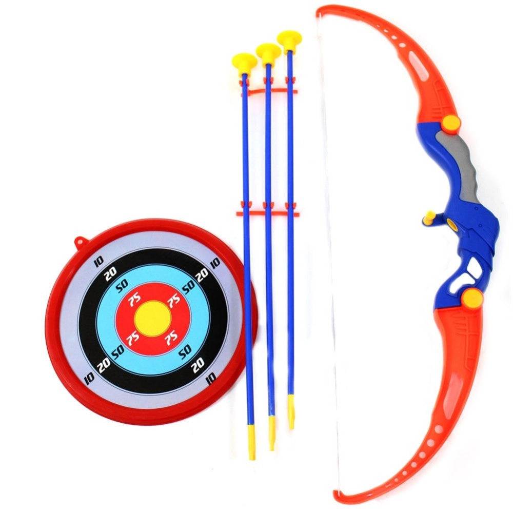 Trade Shop - Set Arciere Per Bambini Con Arco 3 Frecce Bersaglio Muro E Tracolla Portafrecce -