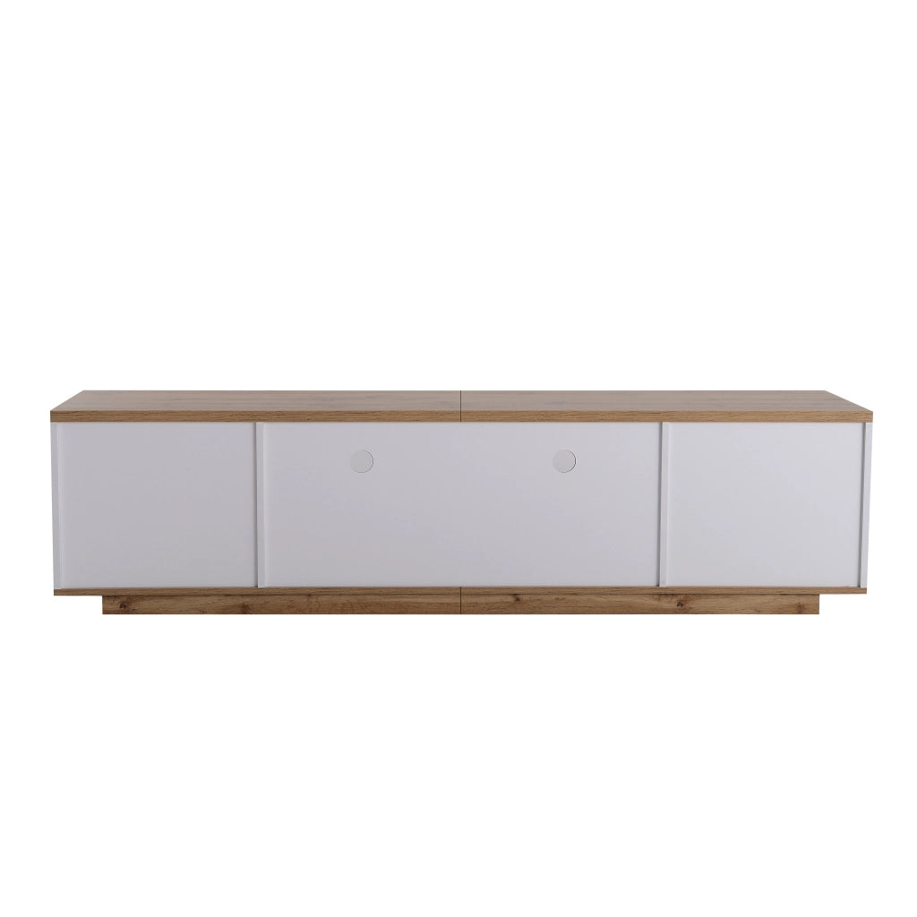 Cassettiera per TV bianca in MDF; 180 cm