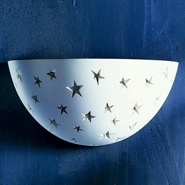 APPLIQUE GESSO LAMPADA DA PARETE A LED R7S STELLE LUMINOSE LUCE NATURALE 4000K