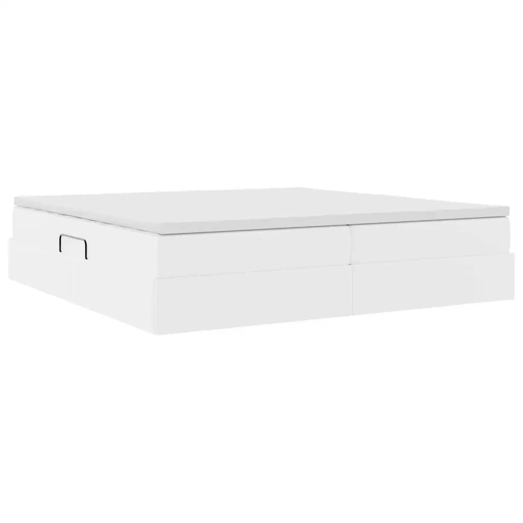 Letto con contenitore e materasso Bianco 200 x 200 cm 3370179