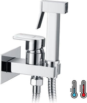 Bidet rubinetto con acqua fredda e calda - Cromo Argento - Accessori da bagno di lusso