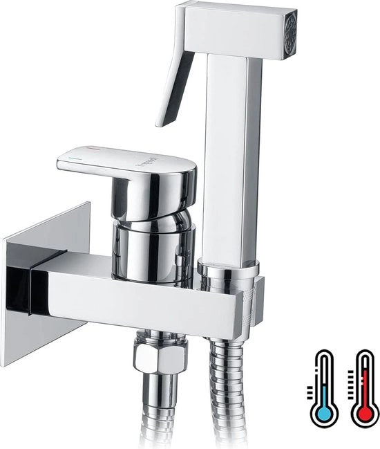 Bidet rubinetto con acqua fredda e calda - Cromo Argento - Accessori da bagno di lusso