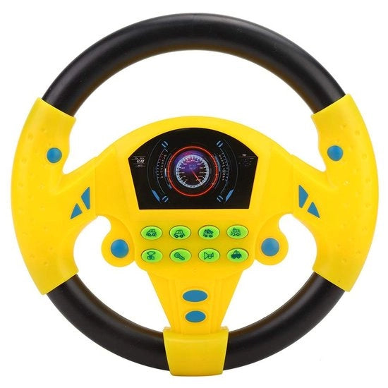 Pompa del Volante Giochi con Musica - Simulazione Guida - Giocattolo Educativo - Morsetto Antiscivolo - Resistente alle Scosse - Materiali ABS di Alta Qualità