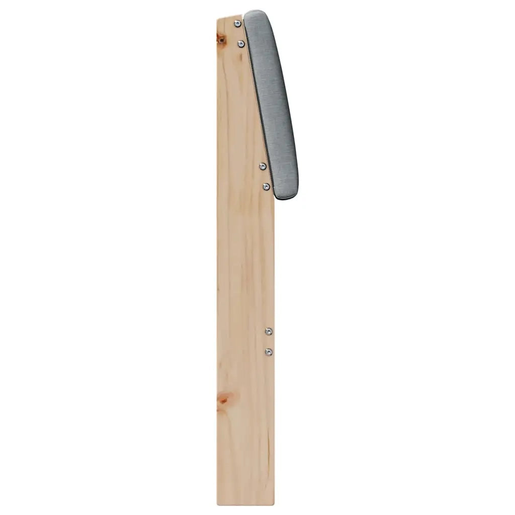 Testiera imbottita Grigio chiaro 90 cm Pino massello 879139