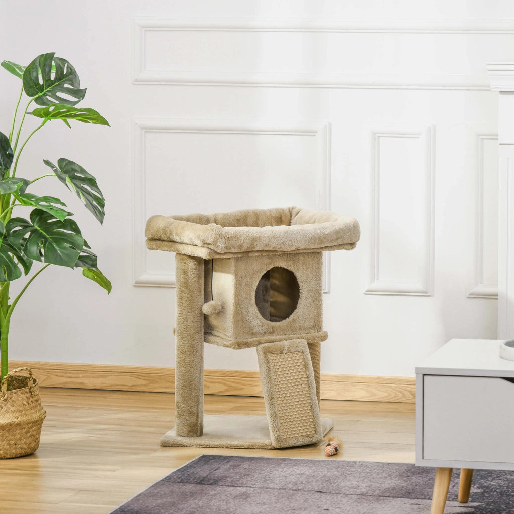 Tiragraffi Albero per Gatti con Rampa e Cuscino ¨C Minimal ¨C 40x40x57 cm