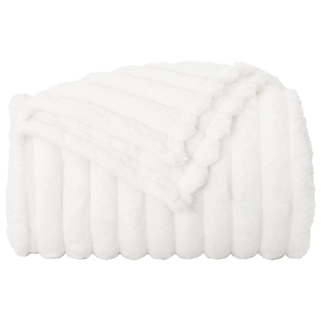 Coperte da Pile 6 pz Bianco 200 x 150 cm Panno
