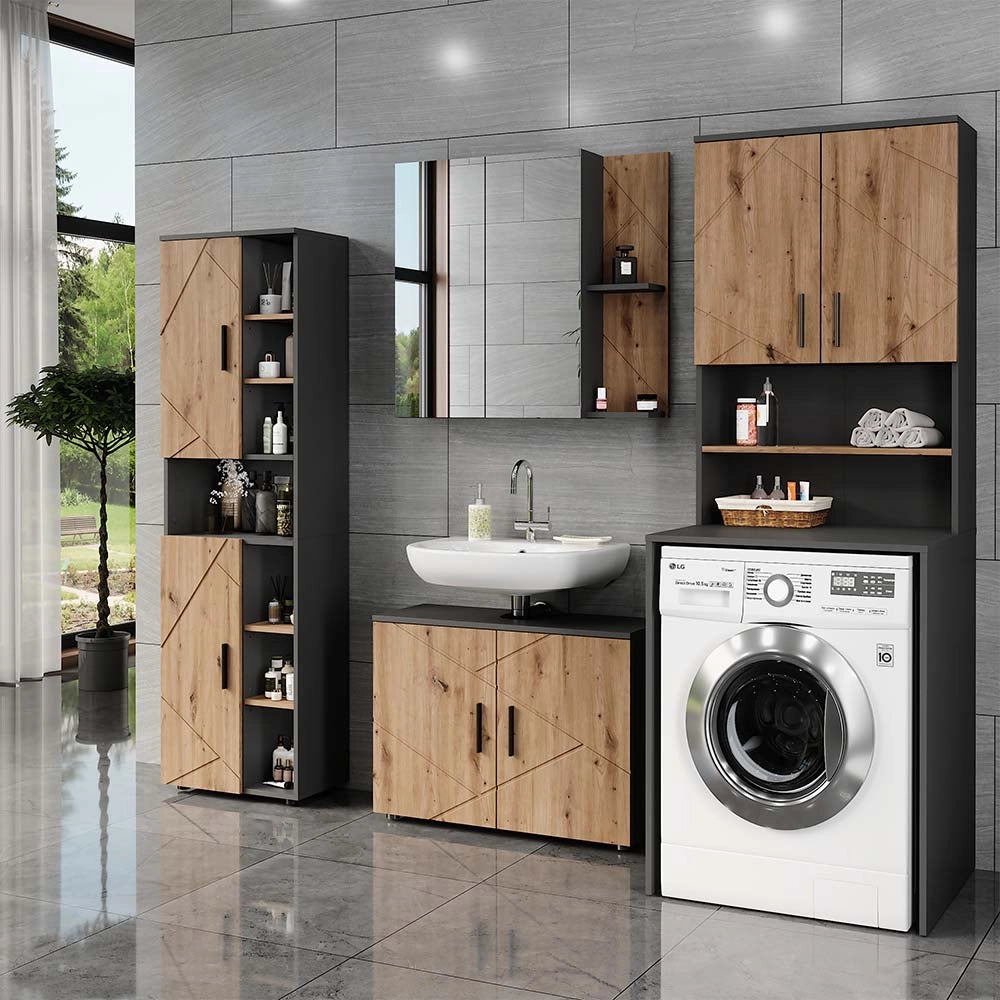 Vicco Mobile lavatrice Antracite 68 x 88.5 cm 2 parti