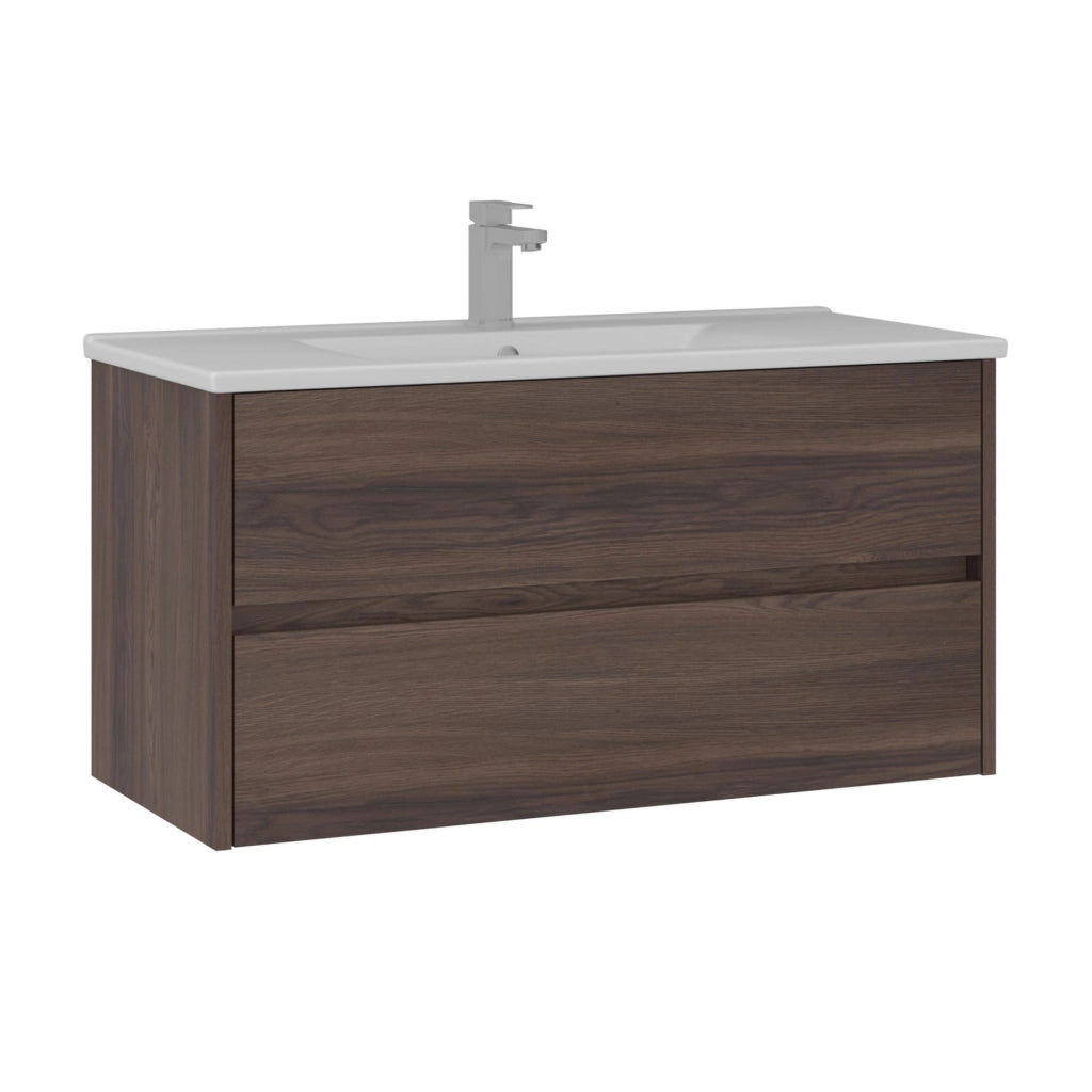 Mobile lavabo "Side 100 v3" - 100 x 45 x 52 cm - Noce scuro