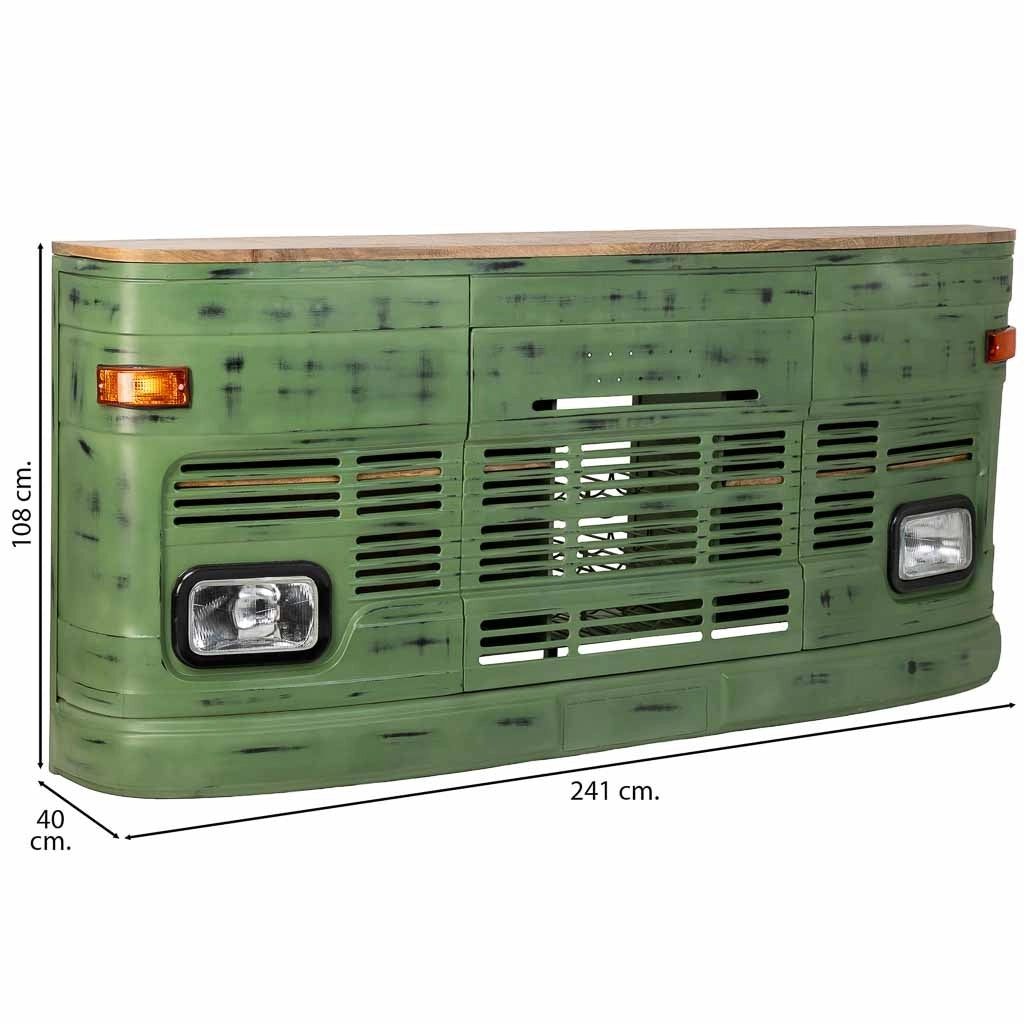 Mobile bar verde  241x40x108