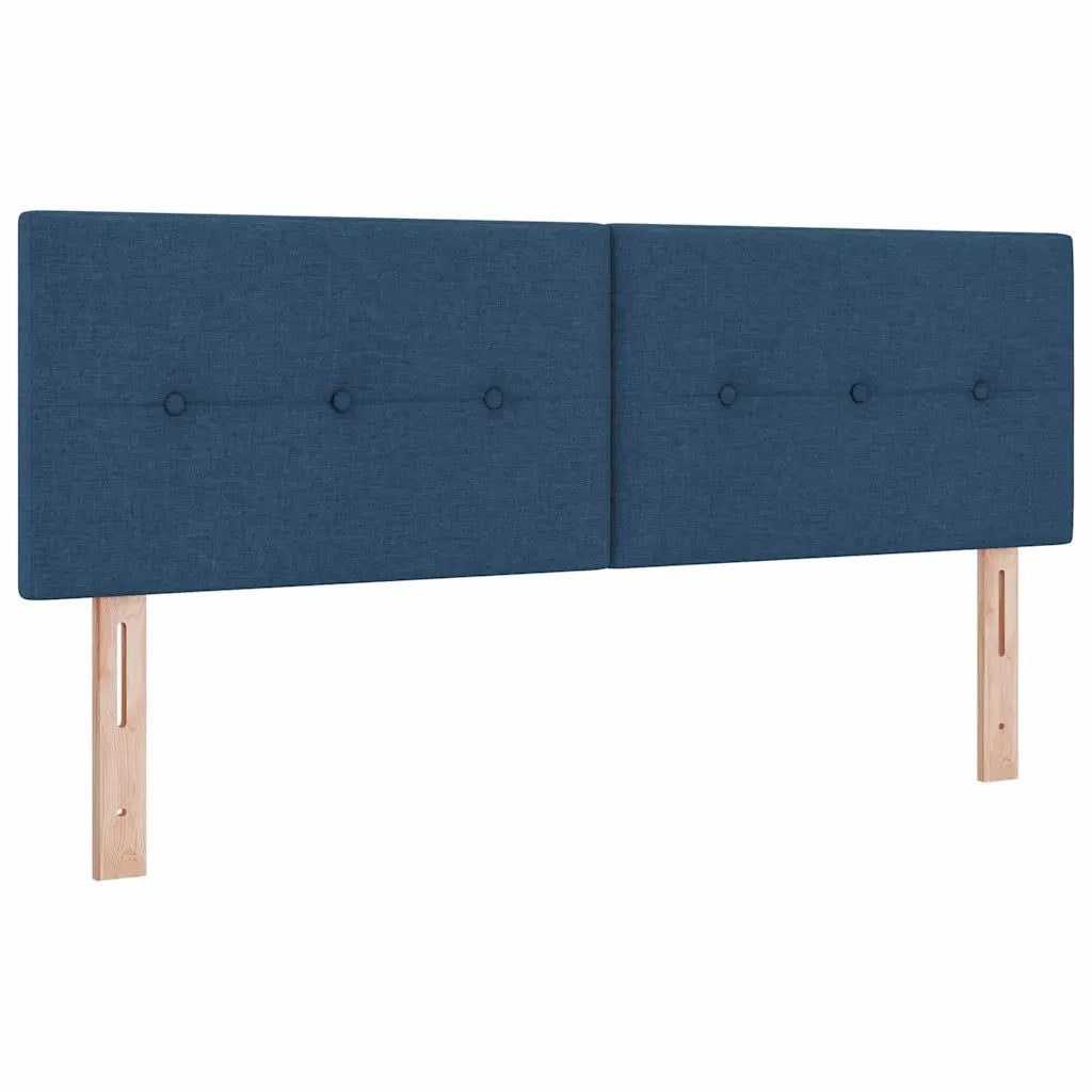 Letto a Sorgente LED con materasso Blu 140 x 200 cm Tessuto