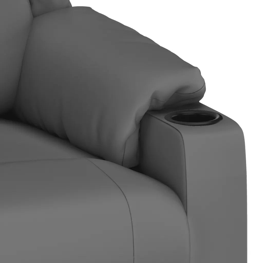 Poltrona Massaggiante Elettrica Grigio Similpelle 3143459