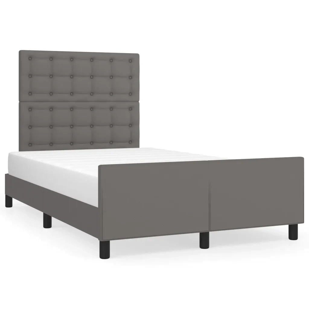 Giroletto senza Materasso Grigio 120x190 cm Similpelle