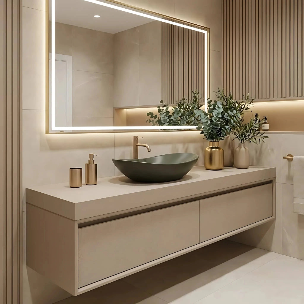 Lavabo Da Appoggio Rea Royal Olive Matt