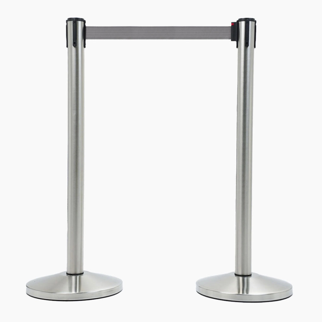 2 Colonnine Tendinastro di 3 m in Acciaio nastro Grigio