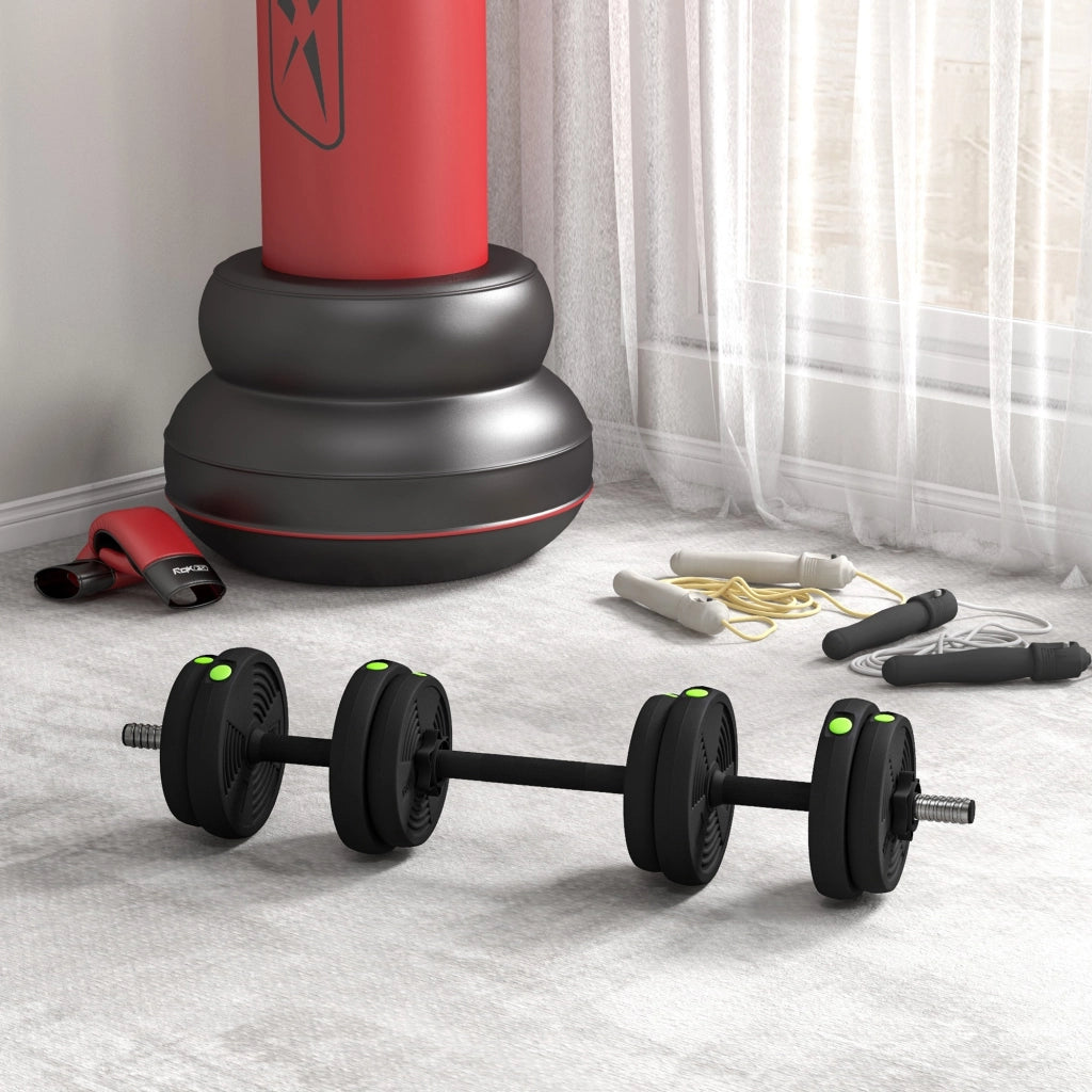 Manubri Regolabili 2 in 1 ¨C Minimal ¨C 15 kg Nero e Verde